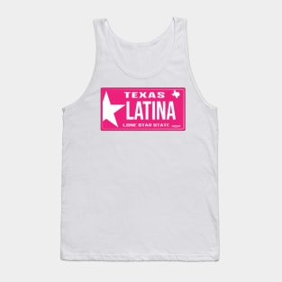 Latina Texas License Plate Tank Top